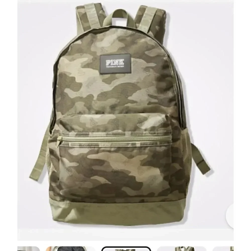 Victorias secret pink camouflage campus backpack